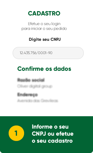 Informe o seu CNPJ ou efetue o seu cadastro